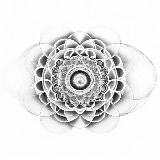 sacred geometry, tree of life, torus, flower of life, subflower full sleeve tattoo design idea