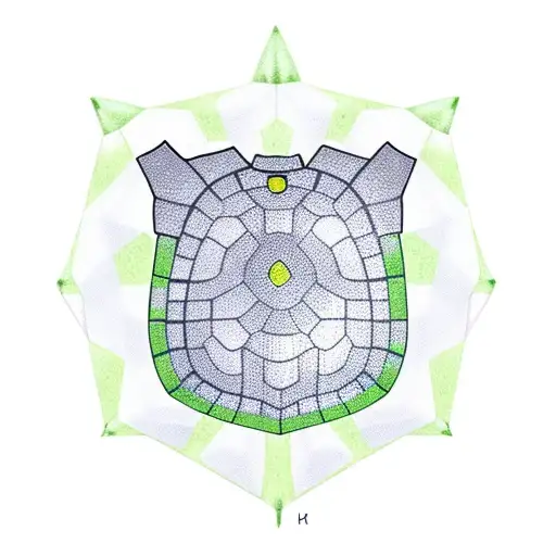 hexagon turtle shell shield on the elbow tattoo design idea