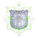 hexagon turtle shell shield on the elbow tattoo design idea