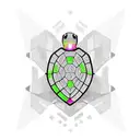hexagon turtle shell shield on the elbow tattoo design idea