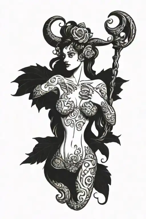 lilith bdsm anal plug tattoo design idea