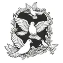 3 doves with number on dove 18, 21 and 24. time waits for no one tattoo design idea