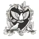 3 doves with number on dove 18, 21 and 24. time waits for no one tattoo design idea