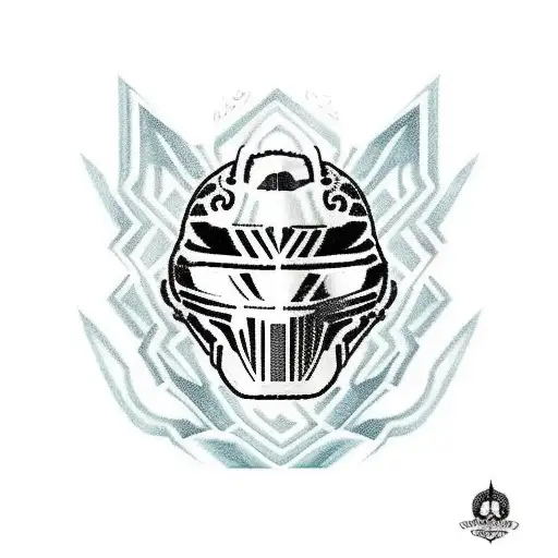 soldado armado sin cara tattoo design idea