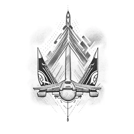 boeing 747 tattoo design idea