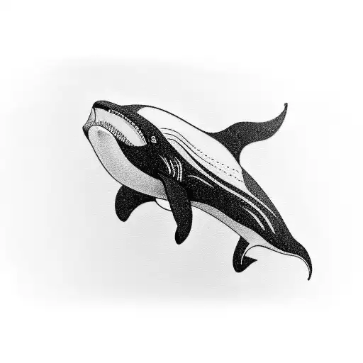 killer whale tattoo design idea