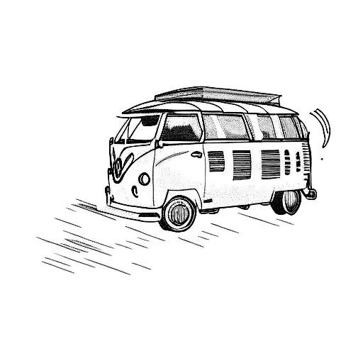 a vw bus tattoo design idea