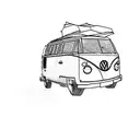 a vw bus tattoo design idea