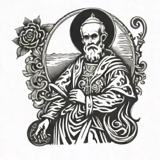 Saint Peter tattoo design idea