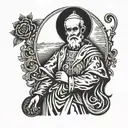 Saint Peter tattoo design idea