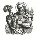 Saint Peter tattoo design idea