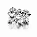 three wise monkeys tattoo design idea