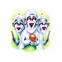 three wise monkeys tattoo design idea