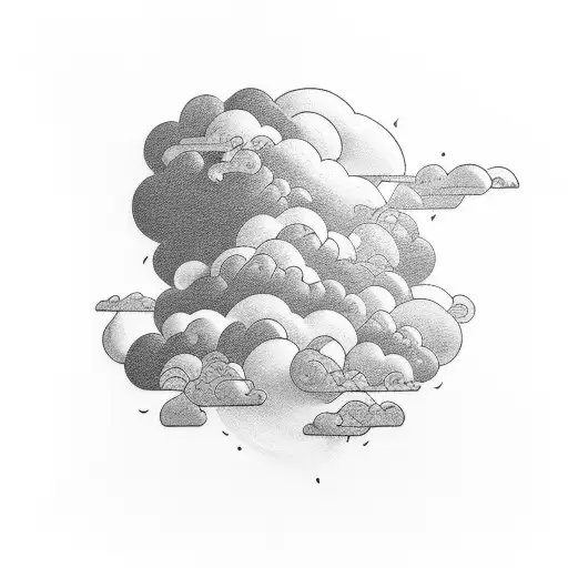 Storm cloud tattoo design idea