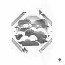 Storm cloud tattoo design idea