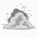 Storm cloud tattoo design idea
