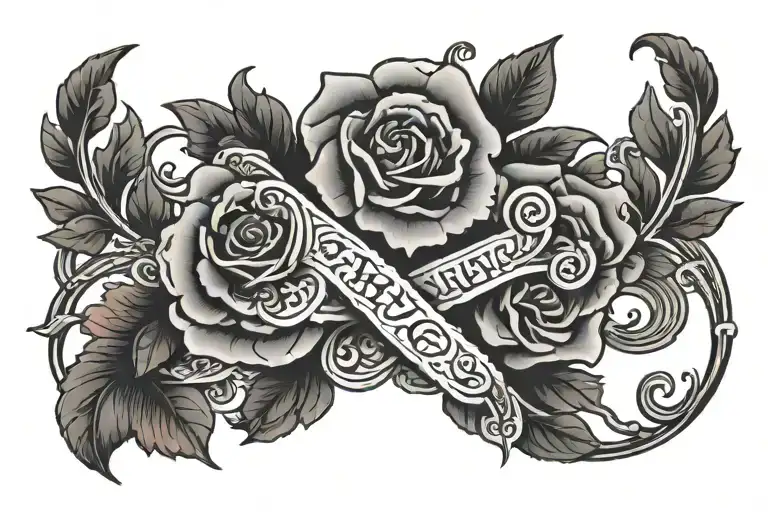 bicep band for my dead grandmother with initials Kay  tattoo design idea