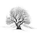 mountain trees snow trail inner bicep tattoo design idea