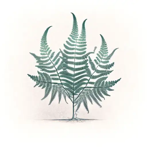 Fern Tree tattoo design idea