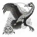 crane joker serpent aigle tattoo design idea