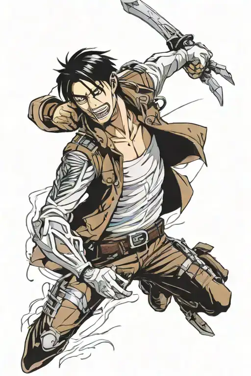 levi attack on titan tattoo design idea