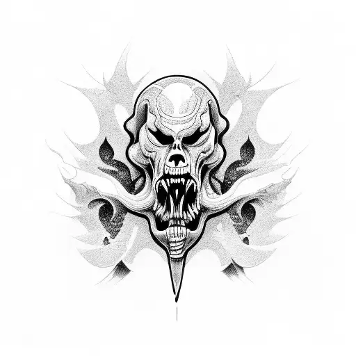 screaming banshee  tattoo design idea