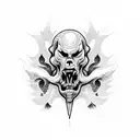 screaming banshee  tattoo design idea