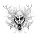 screaming banshee  tattoo design idea