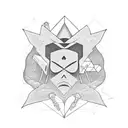 surf tattoo design idea