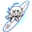 surf tattoo design idea