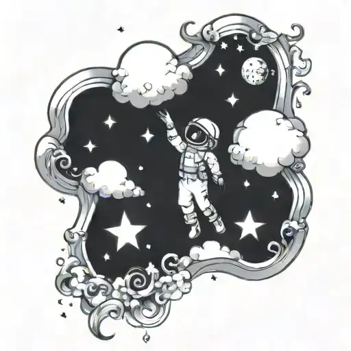 reach for the stars if I miss I'll catch the clouds tattoo design idea