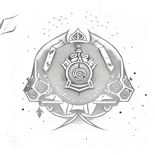 Ace of spades with dice and flowers around the card tattoo design idea