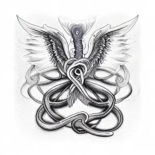 Caduceus tattoo design idea