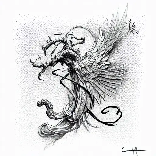 Caduceus tattoo design idea