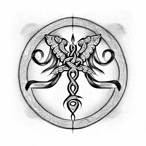 Caduceus tattoo design idea