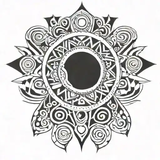 Colombian tribal female tattoo design idea