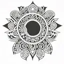 Colombian tribal female tattoo design idea