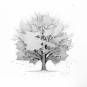 autumn trees  tattoo design idea