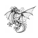 Dragon abstract tattoo design idea
