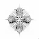 orthodox cross tattoo design idea