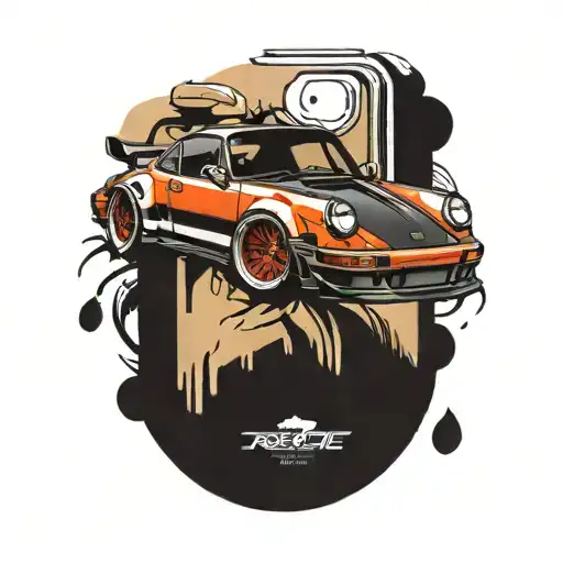 porsche 911 rwb tattoo design idea
