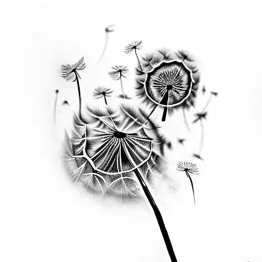Dandelion tattoo design idea