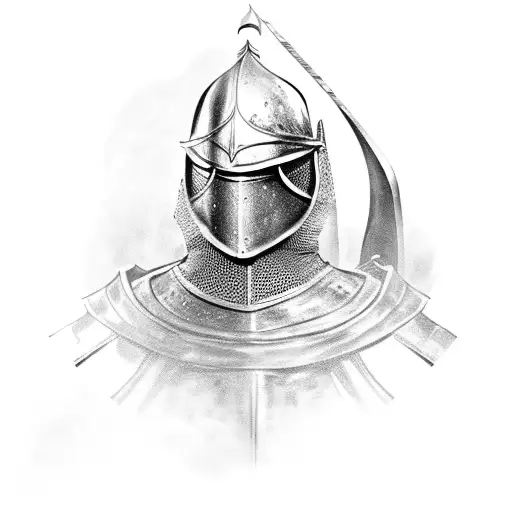 medieval knight tattoo design idea