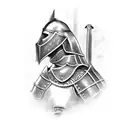 medieval knight tattoo design idea
