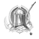 medieval knight tattoo design idea