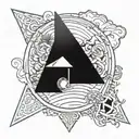 Incorporate traditional tattoo motifs with Pink Floyd album covers tattoo design idea