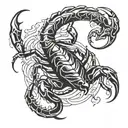 scorpion and anime tattoo design idea