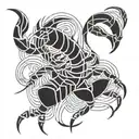 scorpion and anime tattoo design idea