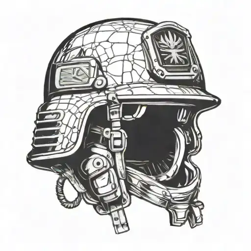 army helmet tattoo design idea