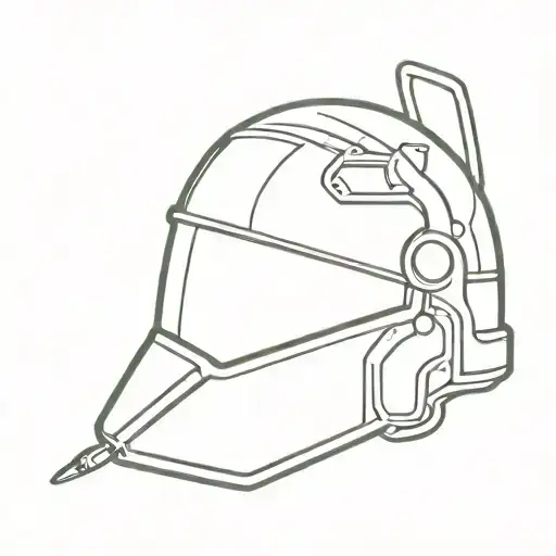 army helmet tattoo design idea